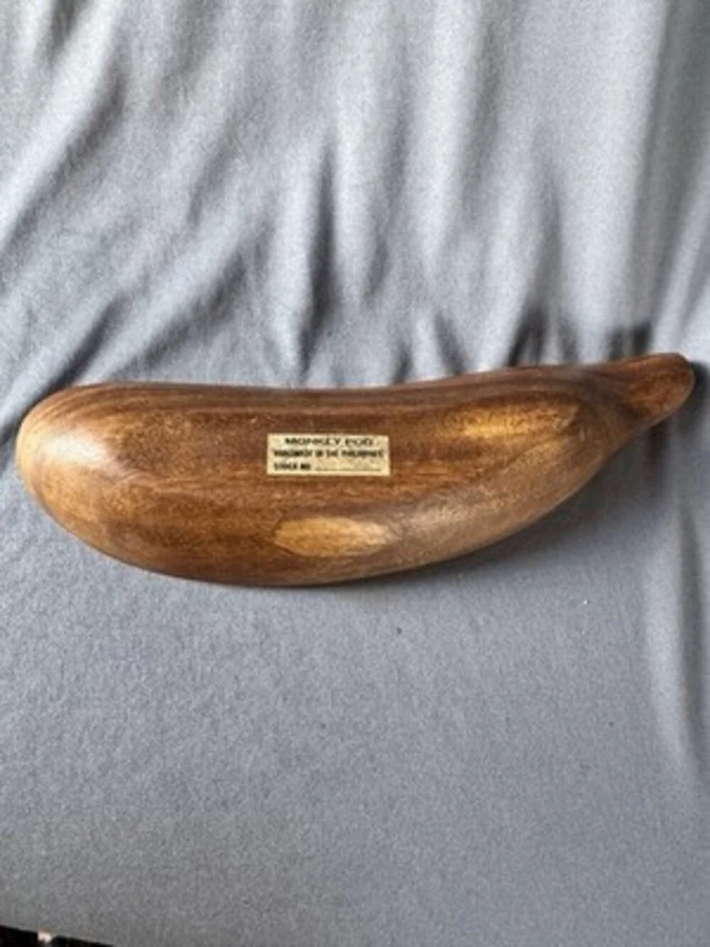 Vintage Monkey Pod Wood Bowl Philippines MCM Carved Serving Dish 10”